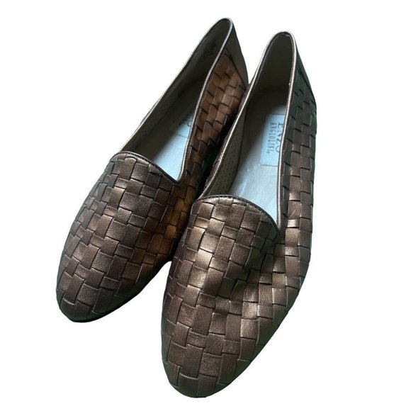 Enzo Angiolini Copper Weave Leather Flats Shoes -- 8-1/2M - Picture 3 of 10